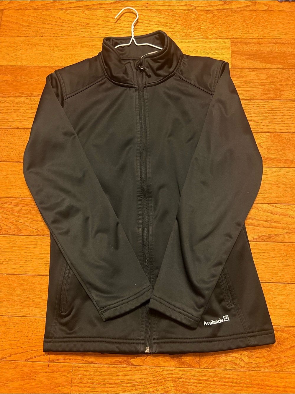 Avalanche black full-zip athletic jacket